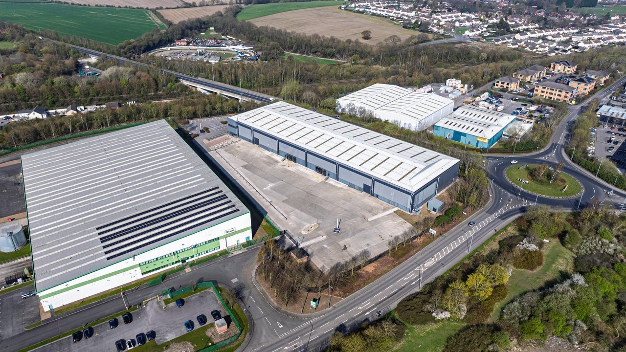 Aerial view of industrial buildings at Goldthorpe.