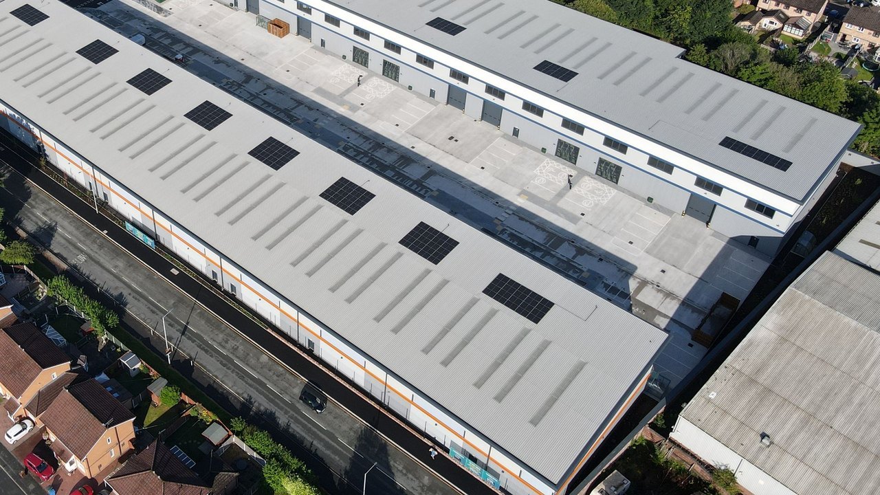 Aerial view of Vauxhall Trading Estate.
